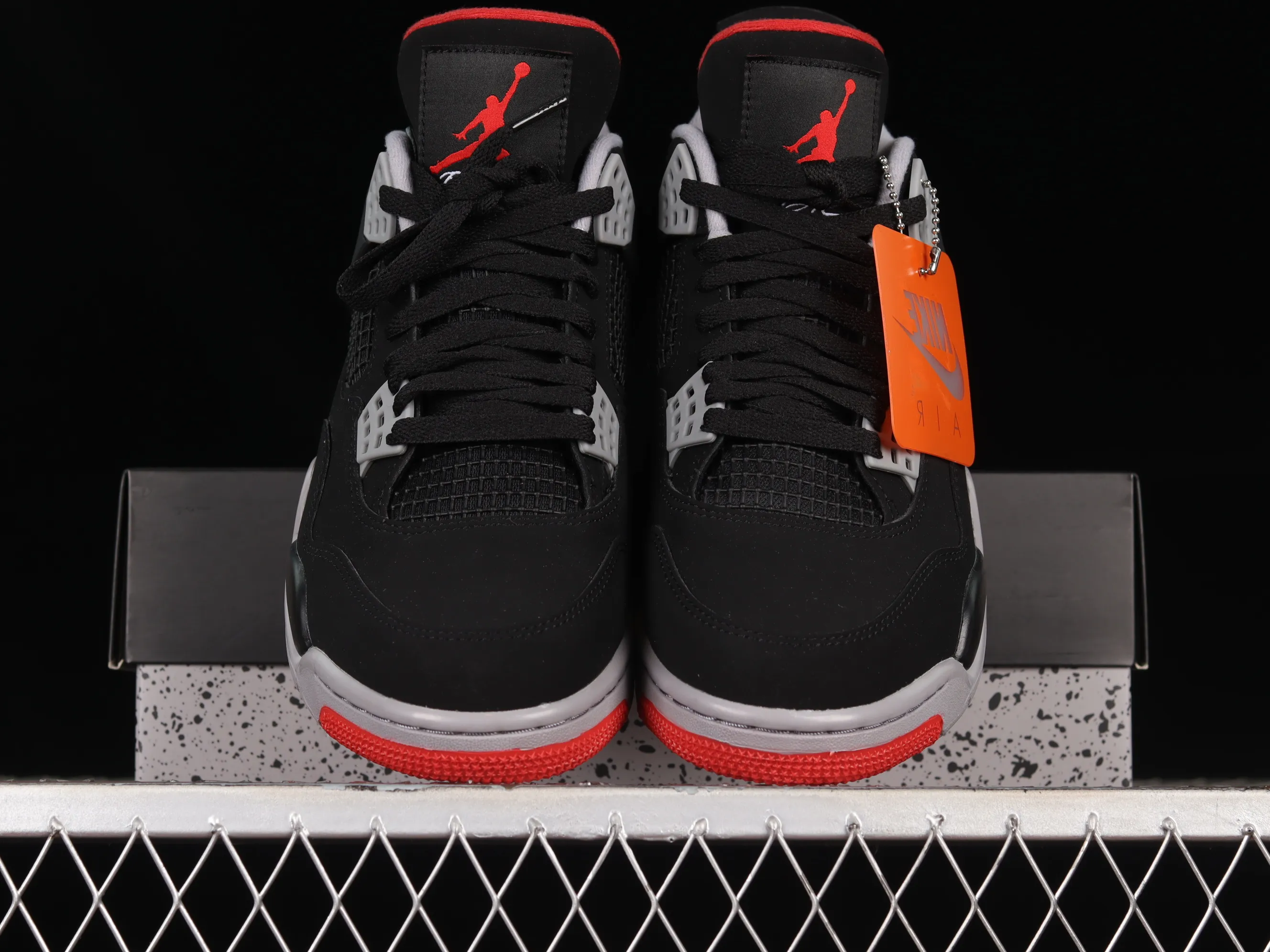All categories Air Jordan Jordan series basketball shoes Air Jordan 4 LJR version Air Jordan 4 Retro "Bred" AJ4 Jordan 4 first year re-engraved new black and red 308497-060